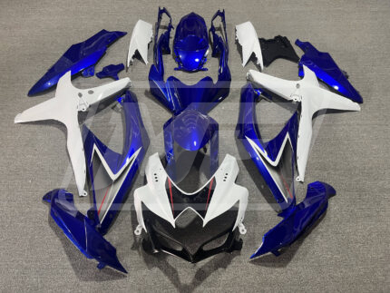 Suzuki GSXR 600-750 2008-2010 Blue and Silver ABS Fairings | Monster Fairings