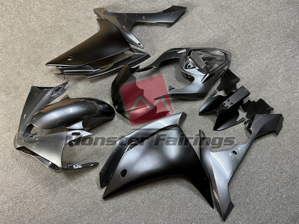 Gloss Grey & Matte Black ABS fairings for Yamaha R1 2007 - 2008 - premium OEM fit kit by Monster Fairings