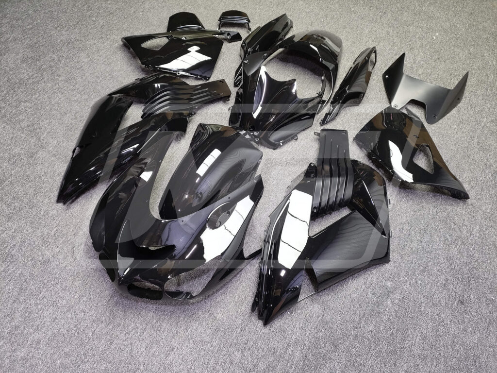 Gloss Black ABS fairings for Kawasaki ZX14R 2006 - 2011 - premium OEM fit kit by Monster Fairings