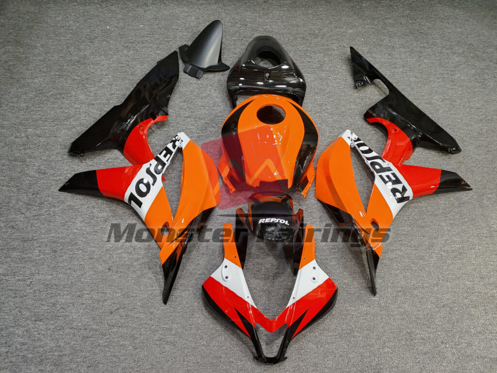 Honda CBR600RR 2007 - 2008 Gloss Classic Repsol ABS fairings - custom motorcycle bodywork kit by Monster Fairings