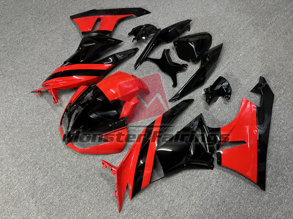Gloss Red & Black ABS fairings for Kawasaki ZX6R 2009 - 2012 - premium OEM fit kit by Monster Fairings