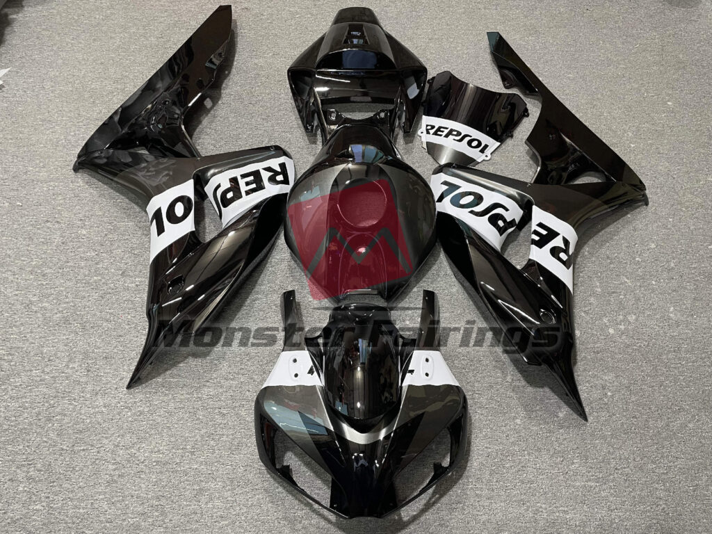 Honda CBR1000RR 2006 - 2007 Silver Repsol ABS fairings - custom motorcycle bodywork kit by Monster Fairings