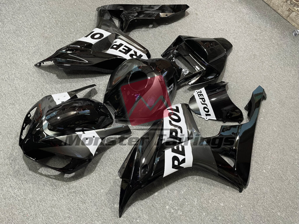 Honda CBR1000RR custom ABS fairings 2006 - 2007 in Silver Repsol - durable replacement kit, Monster Fairings