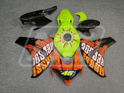 Honda CBR1000RR 2004-2005 Gloss Lime Green & Black Rossi ABS Fairings | Monster Fairings
