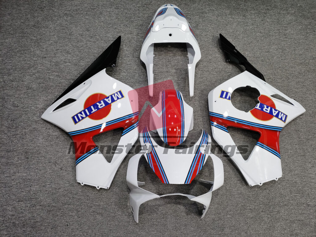 Honda CBR954RR 2002 - 2003 Gloss White Martini ABS fairings - custom motorcycle bodywork kit by Monster Fairings