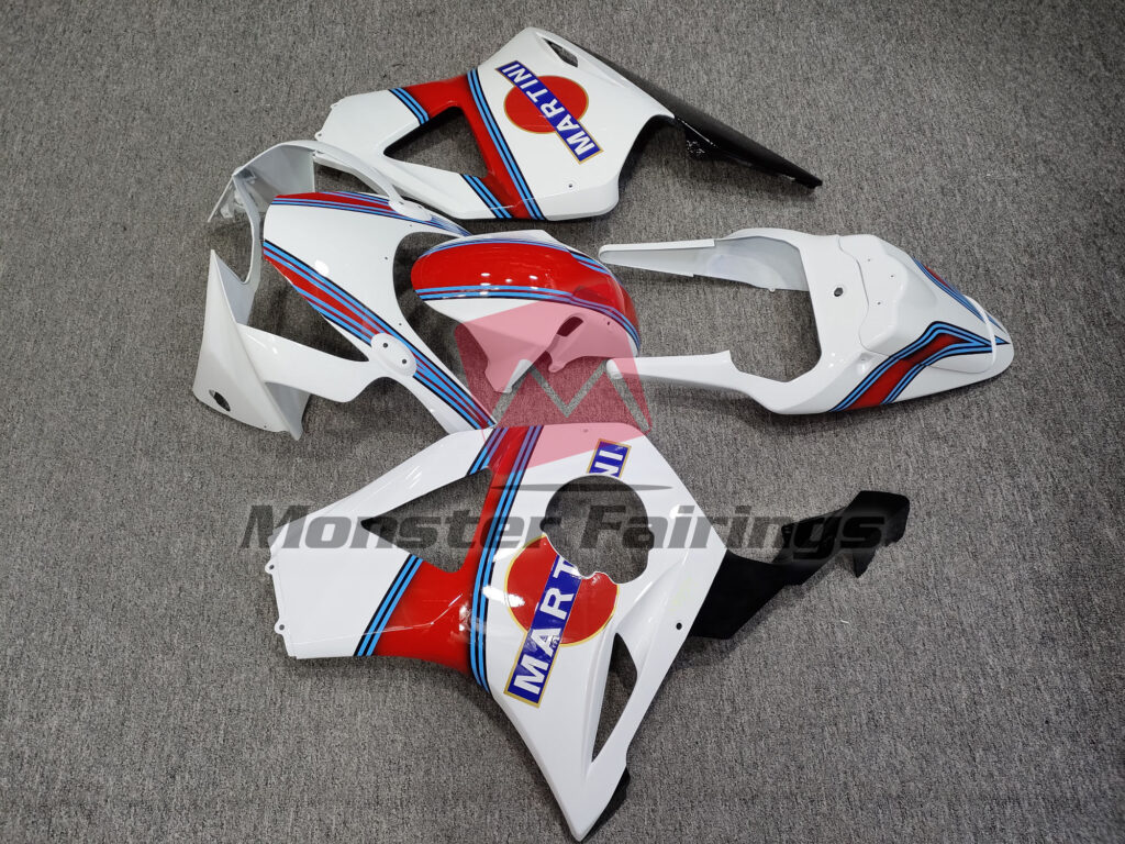 2002 - 2003 Honda CBR954RR Gloss White Martini fairing set - ABS injection, custom painted by Monster Fairings