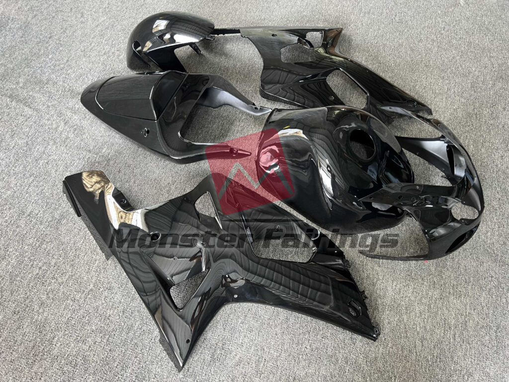 Suzuki GSXR custom ABS fairings 2001 - 2003 in Gloss Black Plain - durable replacement kit, Monster Fairings