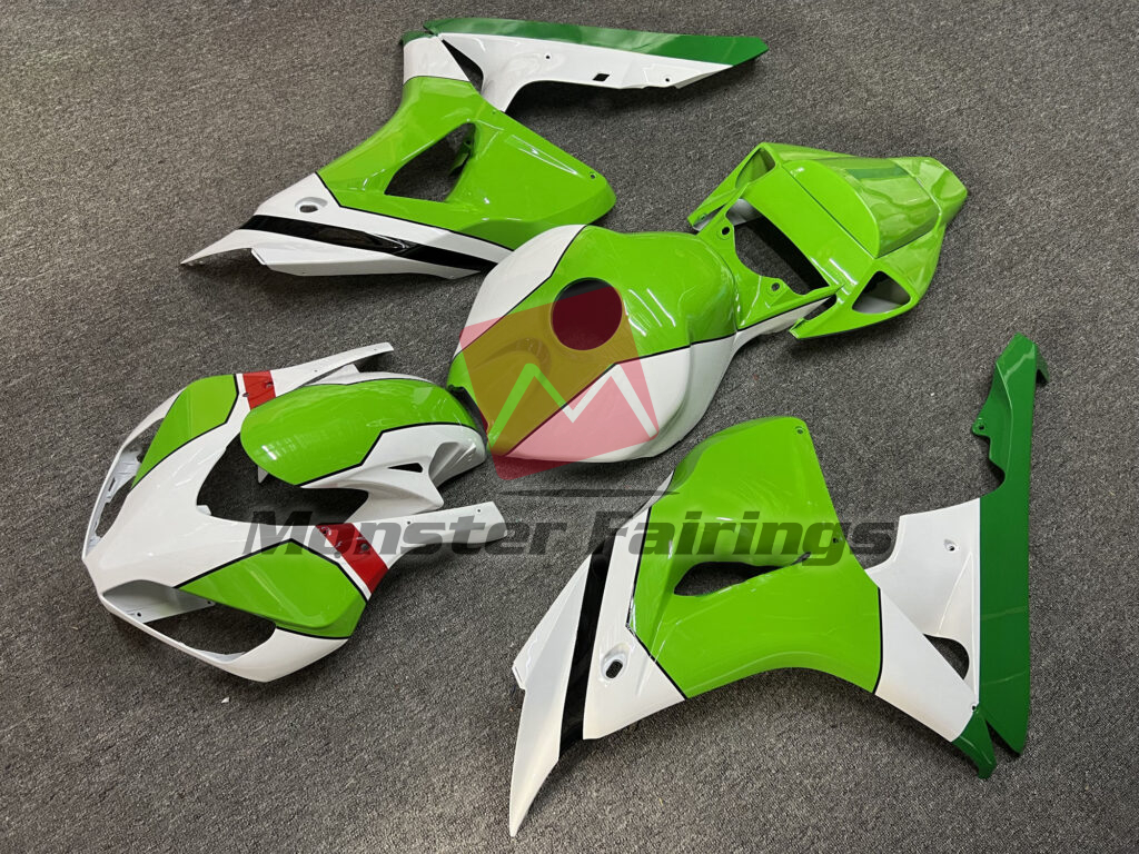 Gloss White & Green ABS fairings for Honda CBR1000RR 2006 - 2007 - premium OEM fit kit by Monster Fairings