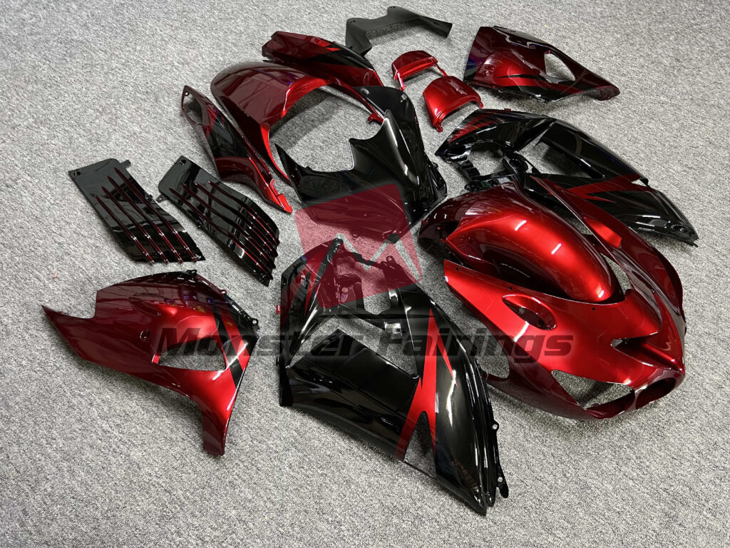 Gloss Candy Red & Black ABS fairings for Kawasaki ZX14R 2006 - 2011 - premium OEM fit kit by Monster Fairings