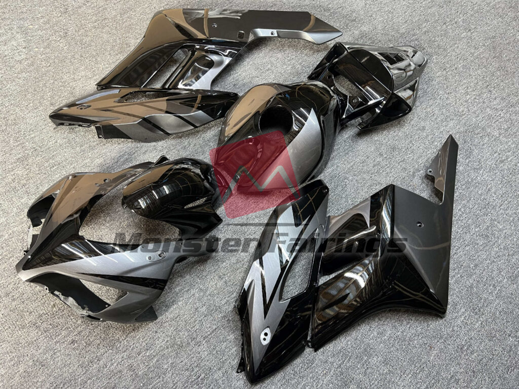 Gloss Black & Silver ABS fairings for Honda CBR1000RR 2004 - 2005 - premium OEM fit kit by Monster Fairings