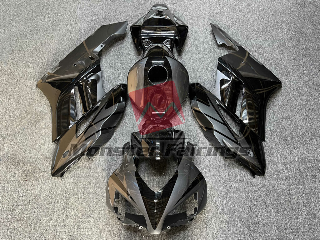 Honda CBR1000RR 2004 - 2005 Gloss Black & Silver ABS fairings - custom motorcycle bodywork kit by Monster Fairings