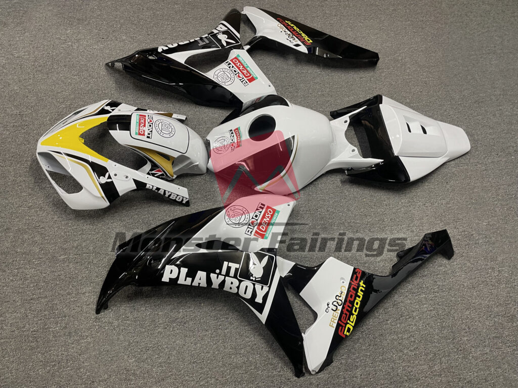 Honda CBR1000RR custom ABS fairings 2006 - 2007 in Playboy Style 2 - durable replacement kit, Monster Fairings