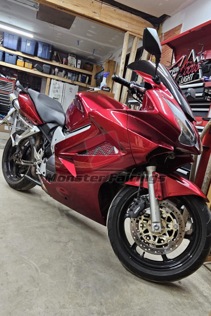 Honda VFR800 2002 - 2012 ABS fairings, Deep Red Plain - high - quality motorcycle kit by Monster Fairings