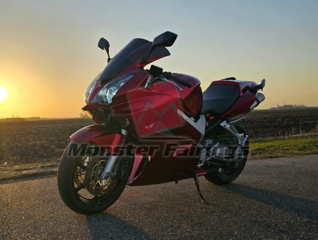 Monster Fairings ABS fairing kit for Honda VFR800 2002 - 2012 - Deep Red Plain, precise OEM fit