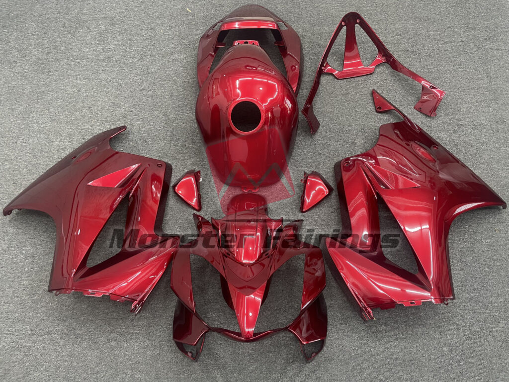 Honda VFR800 2002 - 2012 Deep Red Plain ABS fairings - custom motorcycle bodywork kit by Monster Fairings