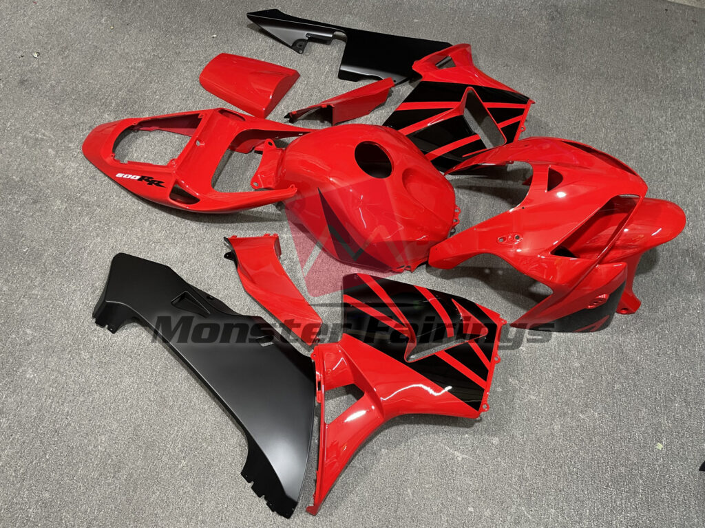 2005 - 2006 Honda CBR600RR Red OEM Style fairing set - ABS injection, custom painted by Monster Fairings