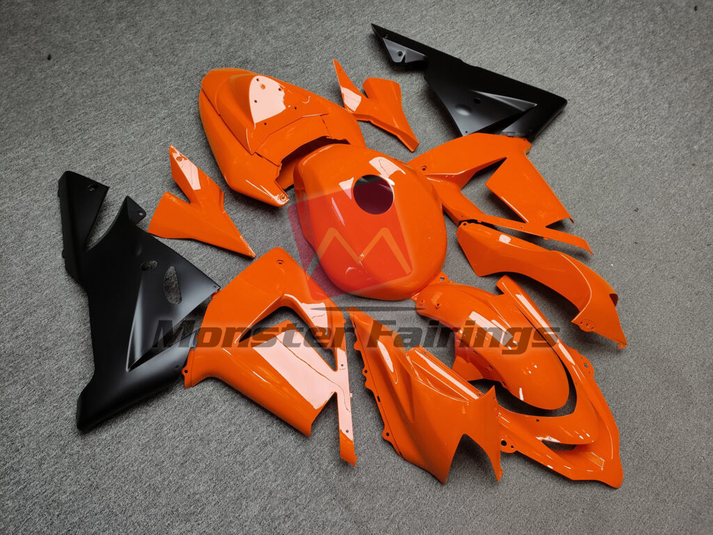 Gloss Orange & Matte Black ABS fairings for Kawasaki ZX10R 2004 - 2005 - premium OEM fit kit by Monster Fairings