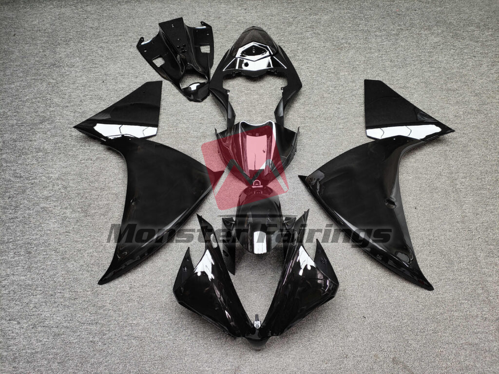 Yamaha R1 2012 - 2014 Gloss Black ABS fairings - custom motorcycle bodywork kit by Monster Fairings