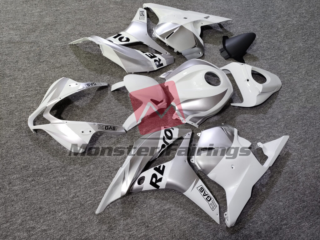 Gloss White & Silver Repsol ABS fairings for Honda CBR600RR 2009 - 2012 - premium OEM fit kit by Monster Fairings