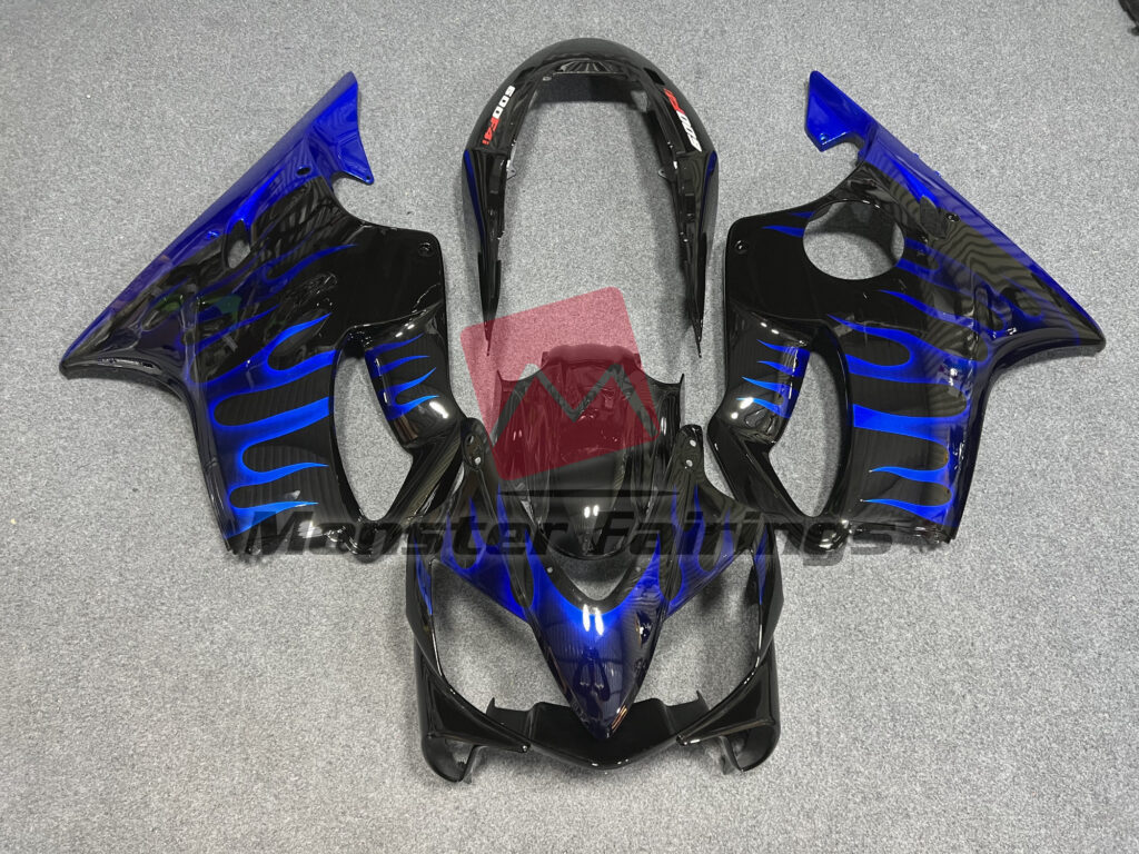 Honda CBR600 F4i 2004 - 2007 Blue Flame ABS fairings - custom motorcycle bodywork kit by Monster Fairings