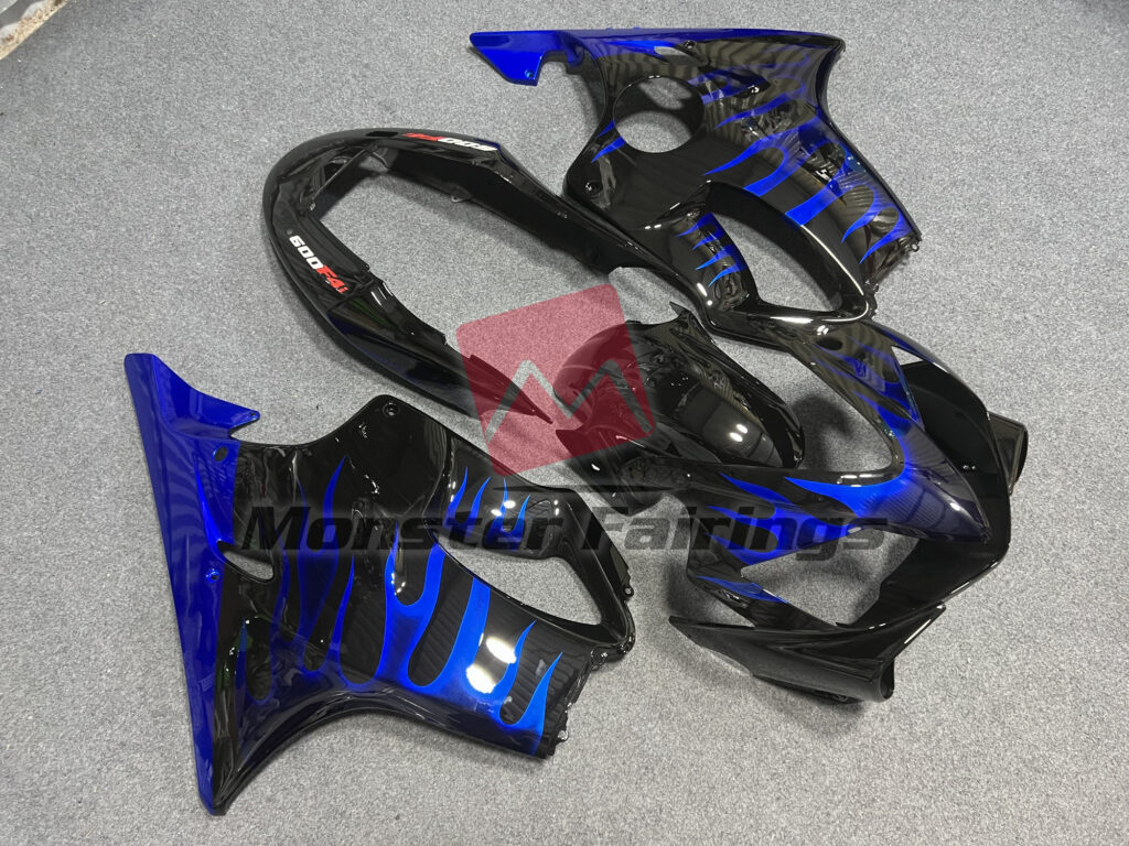 Honda CBR600 F4i custom ABS fairings 2004 - 2007 in Blue Flame - durable replacement kit, Monster Fairings