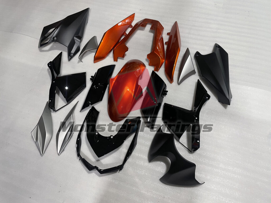 Kawasaki Z1000 custom ABS fairings 2010 - 2013 in Burnt Orange - durable replacement kit, Monster Fairings