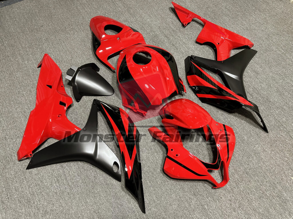 Honda CBR600RR custom ABS fairings 2007 - 2008 in OEM Red Style - durable replacement kit, Monster Fairings