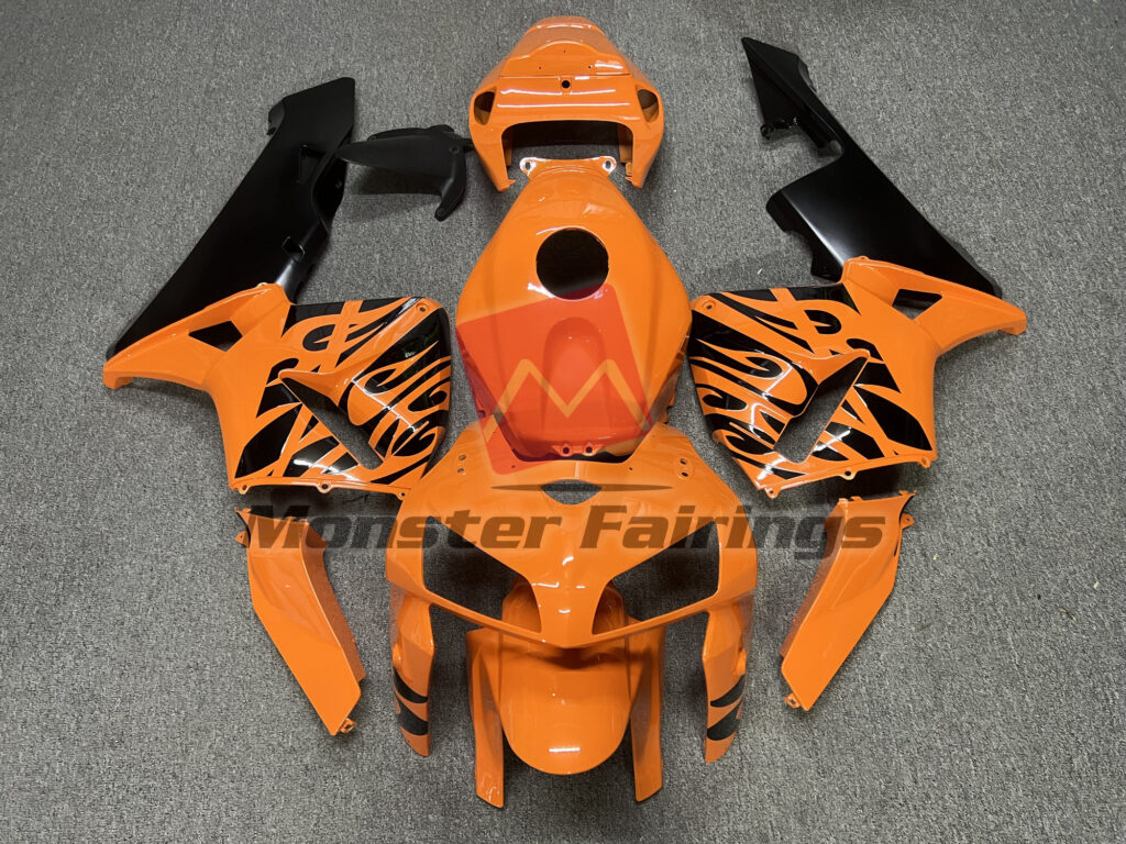 Honda CBR600RR 2005 - 2006 Tribal Orange ABS fairings - custom motorcycle bodywork kit by Monster Fairings