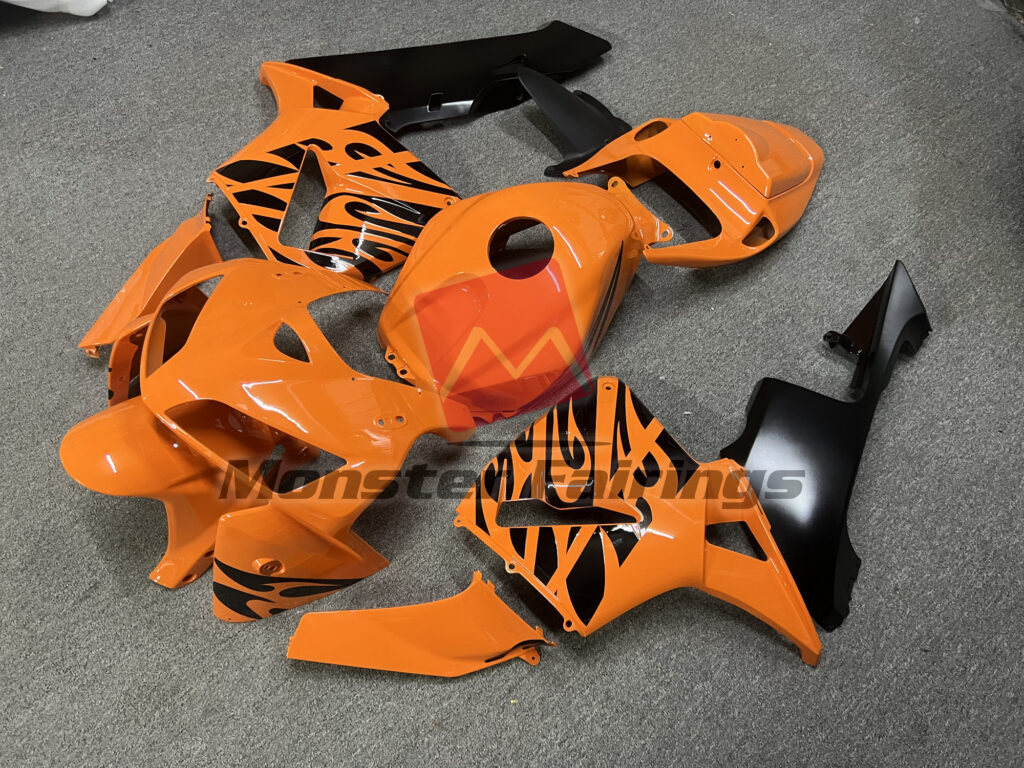 Tribal Orange ABS fairings for Honda CBR600RR 2005 - 2006 - premium OEM fit kit by Monster Fairings