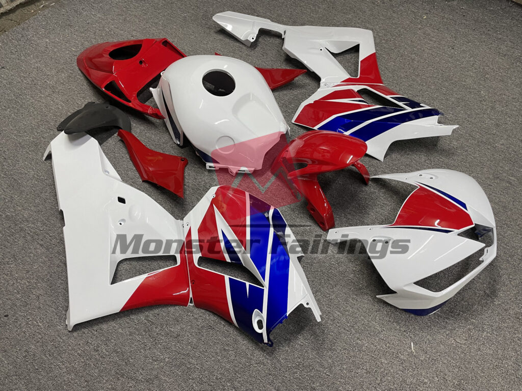 Honda CBR600RR custom ABS fairings 2013 - 2025 in OEM Red Blue White Style - durable replacement kit, Monster Fairings