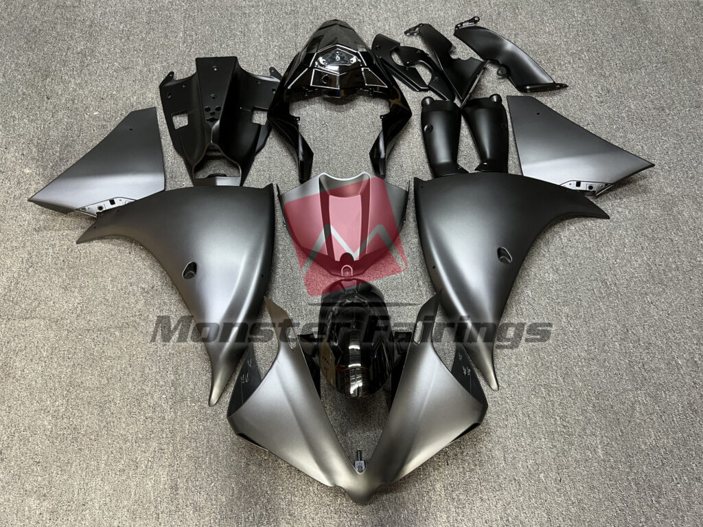 Yamaha R1 2012 - 2014 Total Black ABS fairings - custom motorcycle bodywork kit by Monster Fairings