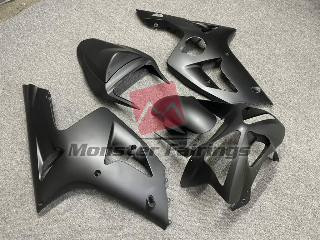 Matte Black ABS fairings for Kawasaki ZX6R 2003 - 2004 - premium OEM fit kit by Monster Fairings