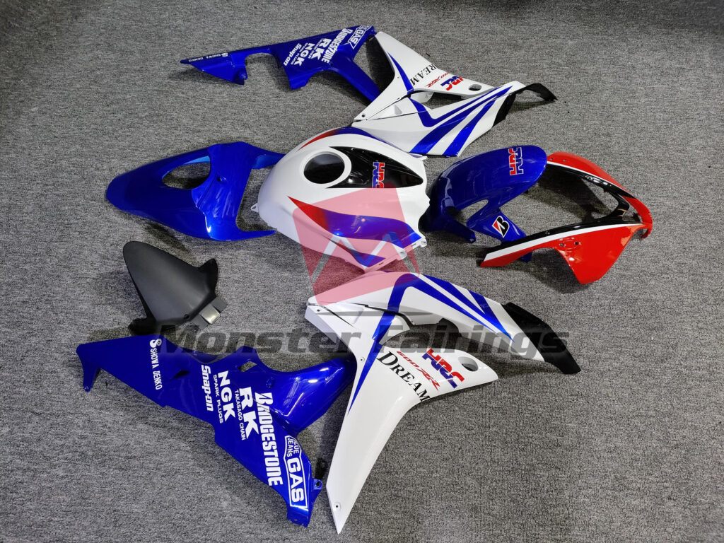 2007 - 2008 Honda CBR600RR OEM Style HRC fairing set - ABS injection, custom painted by Monster Fairings