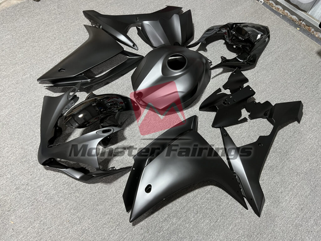 Black and Gold ABS fairings for Yamaha R1 2007 - 2008 - premium OEM fit kit by Monster Fairings