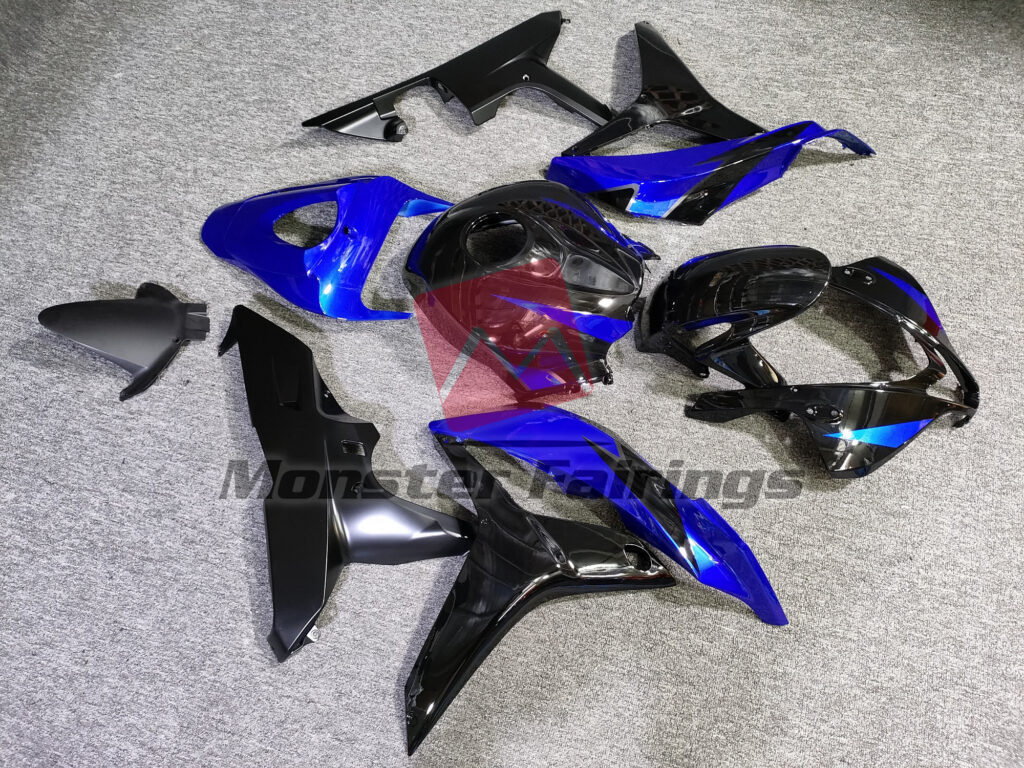Honda CBR600RR custom ABS fairings 2007 - 2008 in Blue Black - durable replacement kit, Monster Fairings