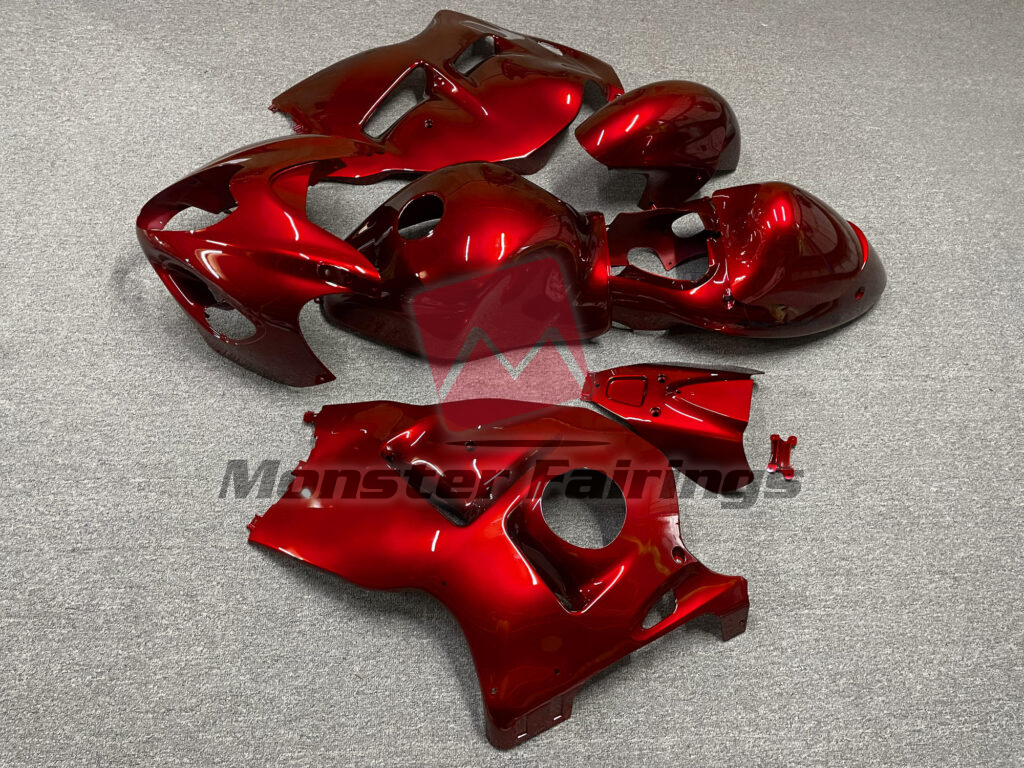 Suzuki GSXR1300 custom ABS fairings 1997 - 2007 in Gloss Red - durable replacement kit, Monster Fairings