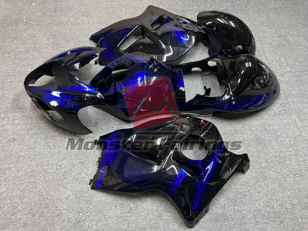 Suzuki GSXR 1300 custom ABS fairings 1997 - 2007 in Gloss Electric Blue - durable replacement kit, Monster Fairings