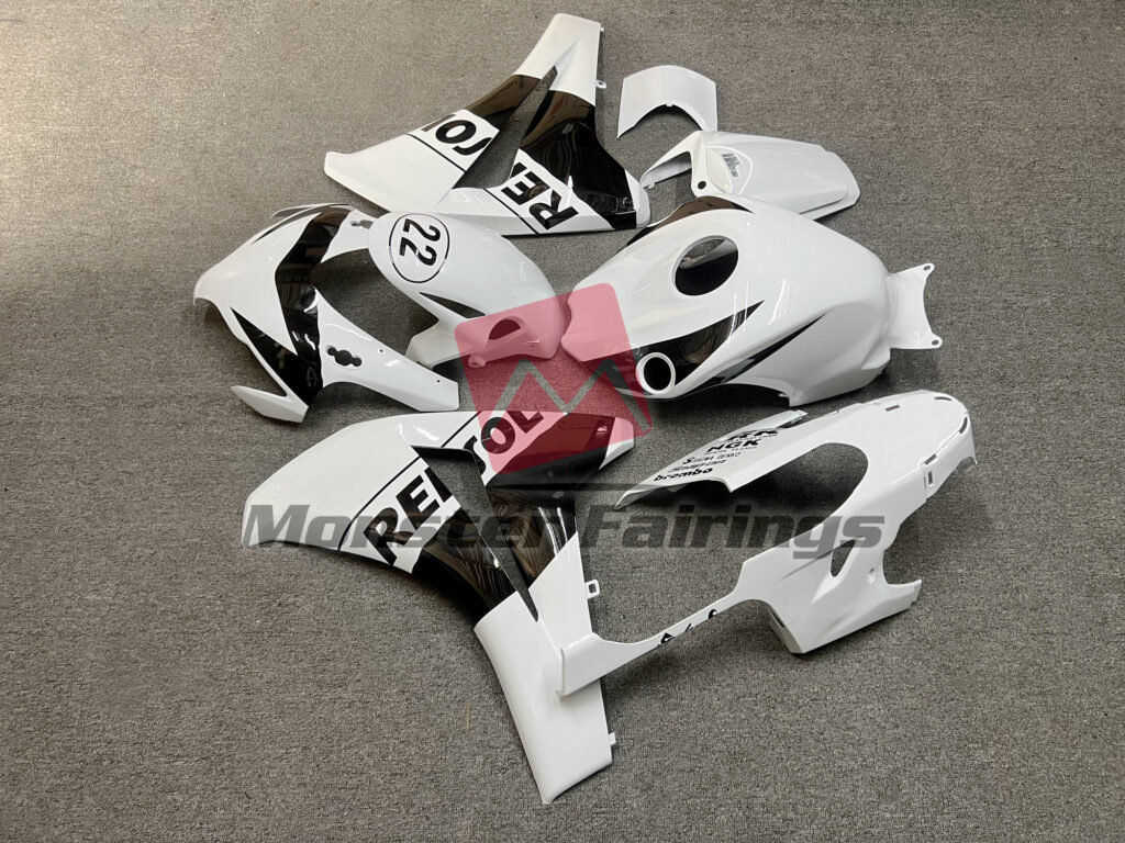 Honda CBR1000RR custom ABS fairings 2008 - 2011 in Gloss 22 Repsol - durable replacement kit, Monster Fairings