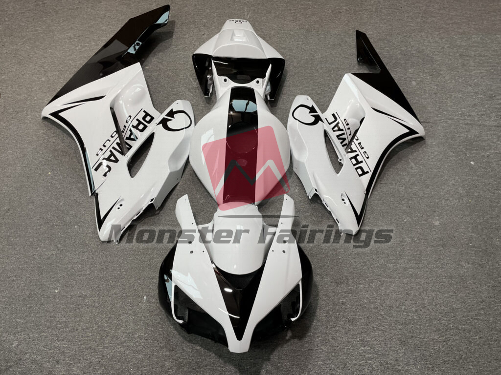 Honda CBR1000RR 2004 - 2005 Gloss White & Black Pramac ABS fairings - custom motorcycle bodywork kit by Monster Fairings