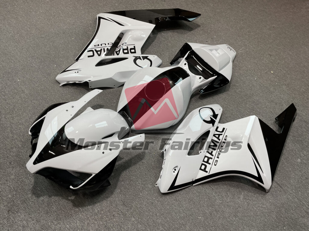 Gloss White & Black Pramac ABS fairings for Honda CBR1000RR 2004 - 2005 - premium OEM fit kit by Monster Fairings