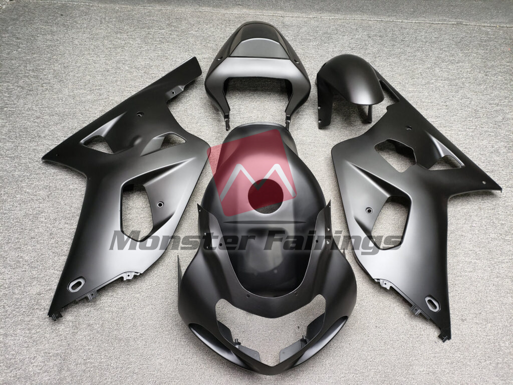 Suzuki GSXR 600 - 750 2001 - 2003 Matte Black ABS fairings - custom motorcycle bodywork kit by Monster Fairings