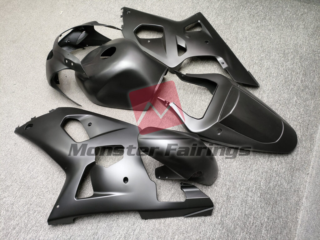 Matte Black ABS fairings for Suzuki GSXR 600 - 750 2001 - 2003 - premium OEM fit kit by Monster Fairings