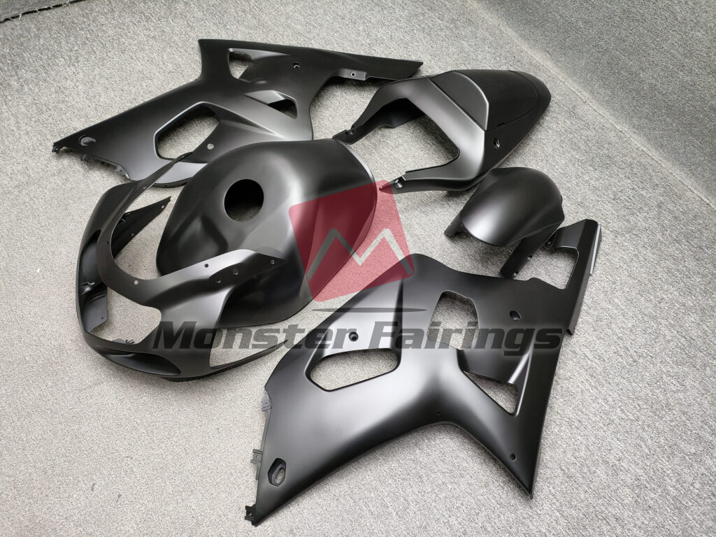 Suzuki GSXR custom ABS fairings 2001 - 2003 in Matte Black - durable replacement kit, Monster Fairings