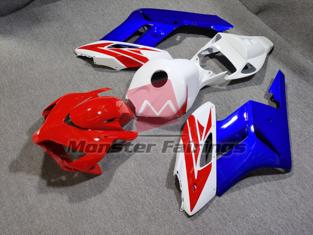 Honda CBR1000RR custom ABS fairings 2004 - 2005 in Red and Blue - durable replacement kit, Monster Fairings