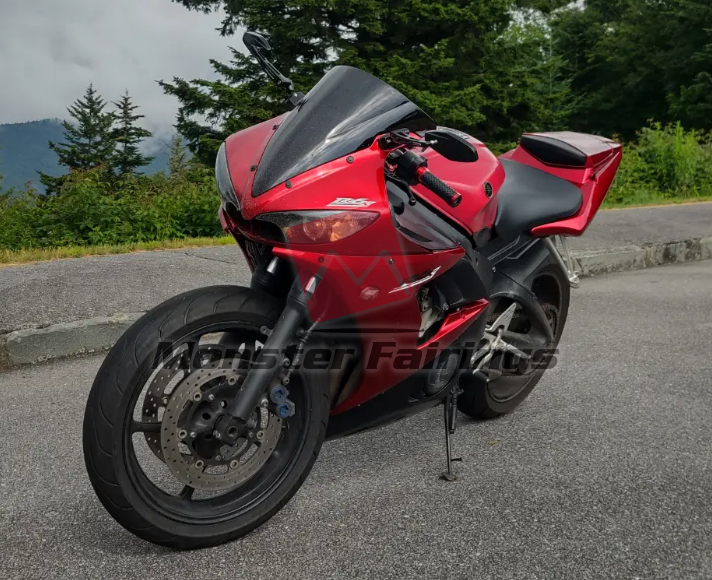 2003 - 2004 Yamaha R6 Maroon Red fairing set - ABS injection, custom painted by Monster Fairings