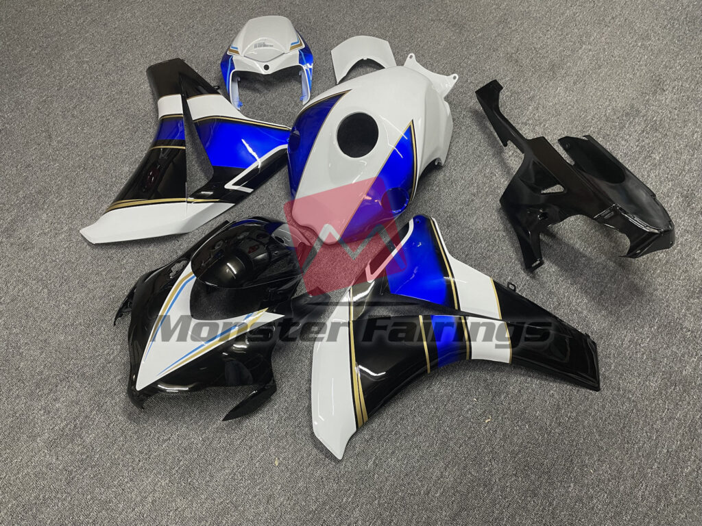 Honda CBR1000RR custom ABS fairings 2008 - 2011 in Unbranded Blue and Gold - durable replacement kit, Monster Fairings