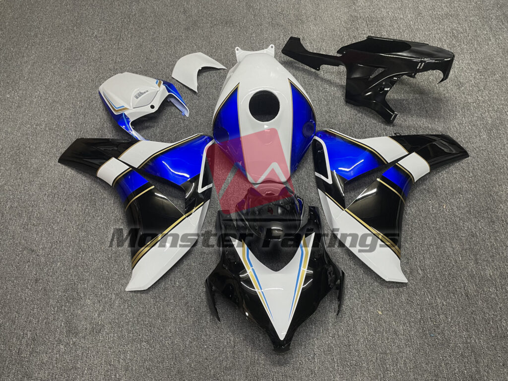 Honda CBR1000RR 2008 - 2011 Unbranded Blue and Gold ABS fairings - custom motorcycle bodywork kit by Monster Fairings