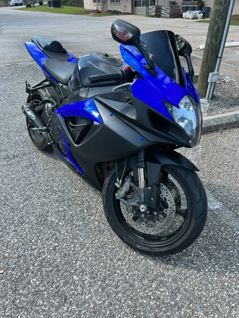 Monster Fairings ABS fairing kit for Suzuki GSXR 600 - 750 2006 - 2007 - Matte Black Gloss Blue, precise OEM fit