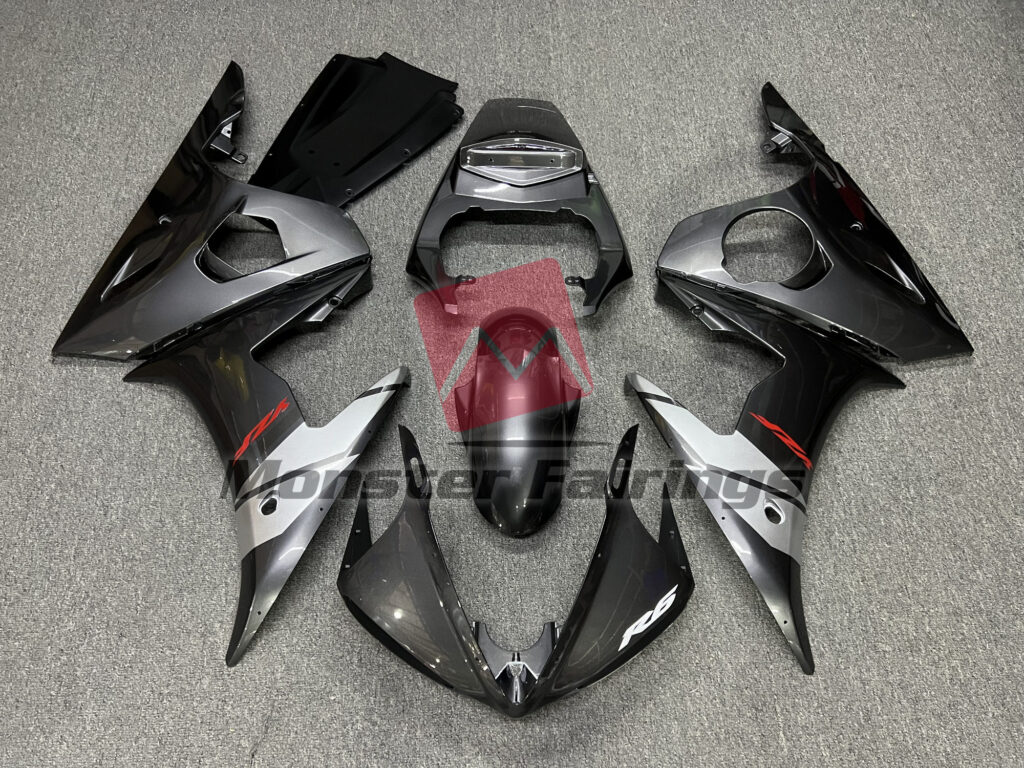 Yamaha R6 2003 - 2004 Gunmetal ABS fairings - custom motorcycle bodywork kit by Monster Fairings