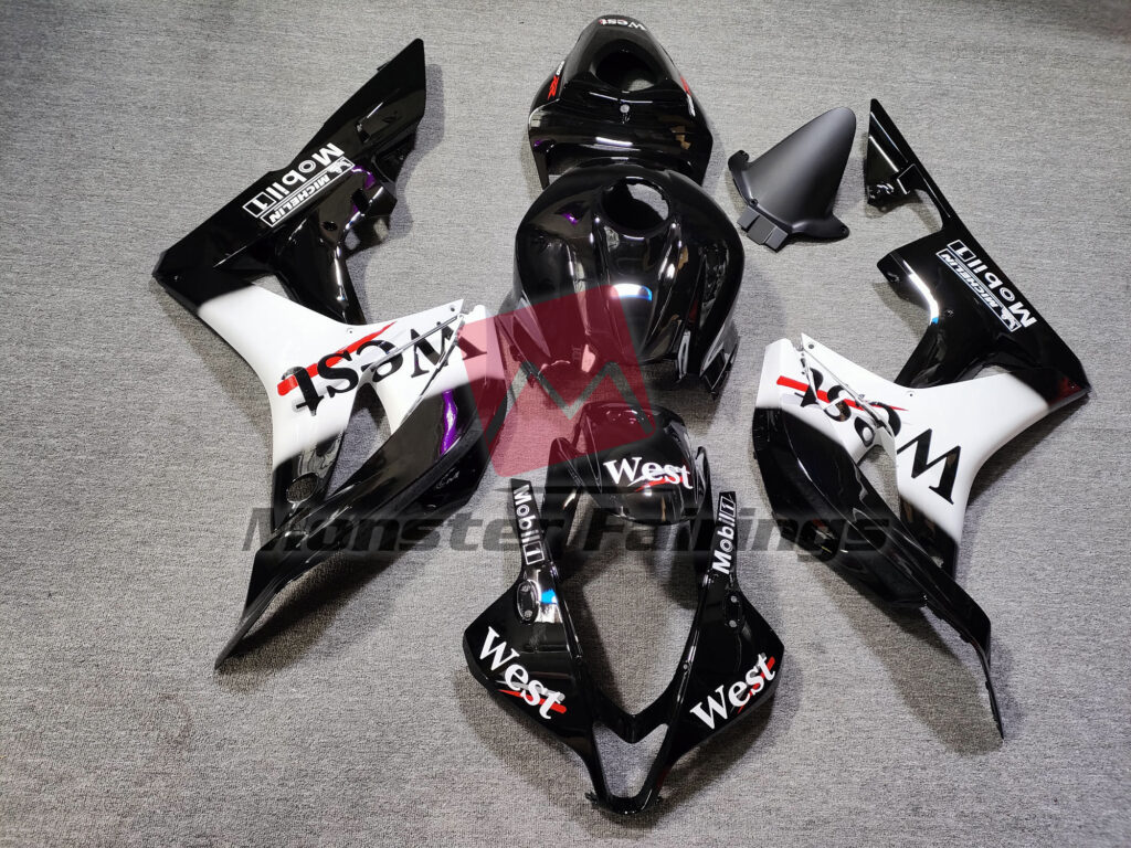 Honda CBR600RR 2007 - 2008 Classic West Style ABS fairings - custom motorcycle bodywork kit by Monster Fairings